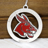 Fan Frenzy Gifts Central Missouri Mules Officially Licensed Silver Ornament